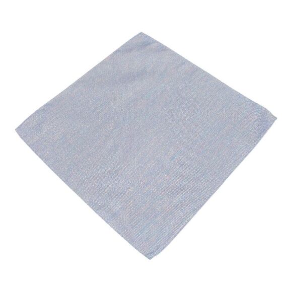 MEN'S LARR BRIO STARLIGHT LAME SPARKLY METALLIC JACQUARD FABRIC POCKET SQUARE. - Picture 2 of 5